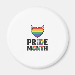 Vintage Pride Month Horned Heart Shirt Design_1 Magnet