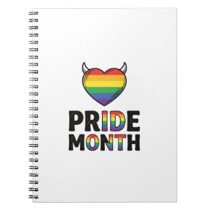 Vintage Pride Month Horned Heart Shirt Design_1 Notebook
