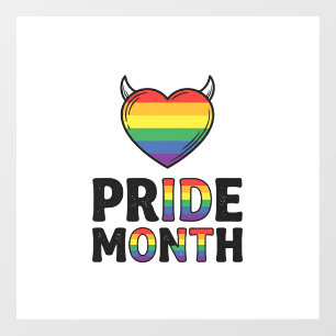 Vintage Pride Month Horned Heart Shirt Design_1 Window Cling