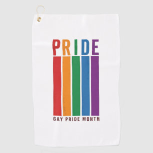 Vintage Pride Month Rainbow Typography Shirt Desig Golf Towel