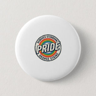Vintage Pride Protest Rainbow Badge Vector Design_