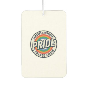 Vintage Pride Protest Rainbow Badge Vector Design_ Car Air Freshener