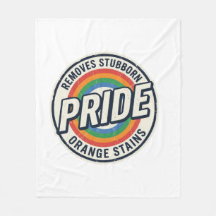 Vintage Pride Protest Rainbow Badge Vector Design_ Fleece Blanket
