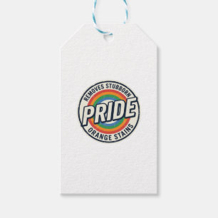 Vintage Pride Protest Rainbow Badge Vector Design_ Gift Tags