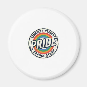 Vintage Pride Protest Rainbow Badge Vector Design_ Magnet