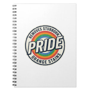 Vintage Pride Protest Rainbow Badge Vector Design_ Notebook