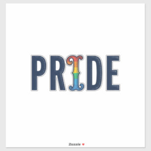Vintage Pride Rainbow Lettering T-Shirt Design_1