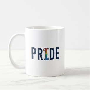 Vintage Pride Rainbow Lettering T-Shirt Design_1 Coffee Mug