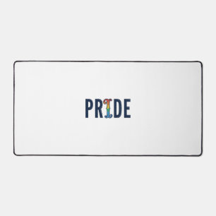 Vintage Pride Rainbow Lettering T-Shirt Design_1 Desk Mat