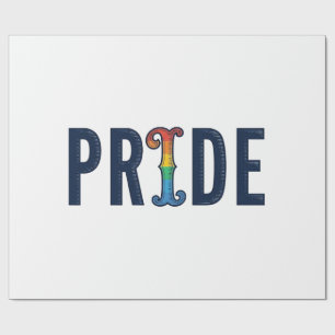 Vintage Pride Rainbow Lettering T-Shirt Design_1 Wrapping Paper