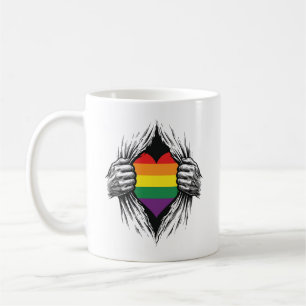 Vintage Pride Torn Shirt Vector Design_1 Coffee Mug
