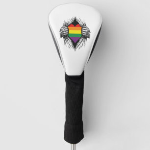 Vintage Pride Torn Shirt Vector Design_1 Golf Head Cover