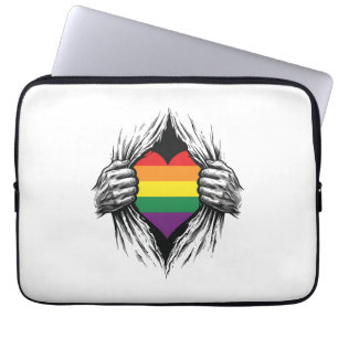 Vintage Pride Torn Shirt Vector Design_1 Laptop Sleeve