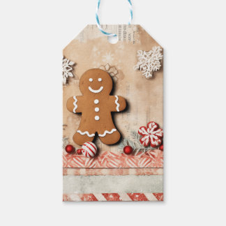 Vintage Primitive Gingerbread Man Gift Tags