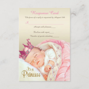 Vintage Princess Baby Girl Shower RSVP