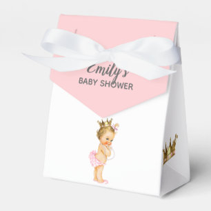 Vintage Princess Baby Shower Favour Boxes Blonde