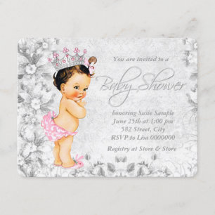 Vintage Princess Baby Shower Invitation