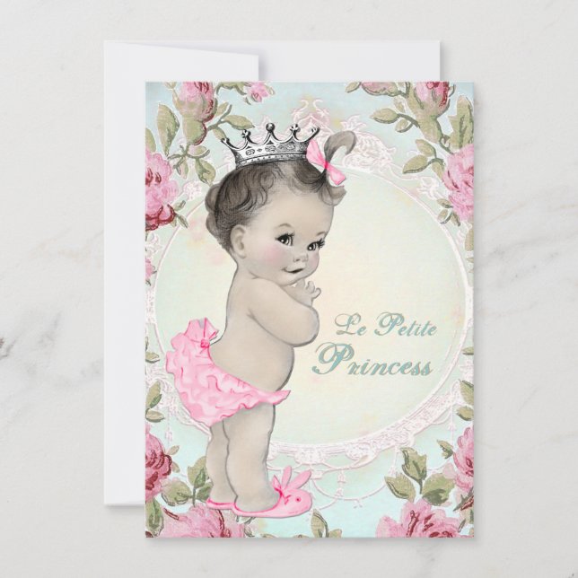 Vintage Princess Baby Shower Invitation (Front)