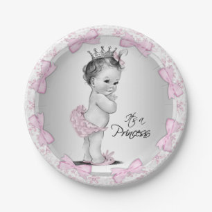 Vintage Princess Baby Shower Paper Plates