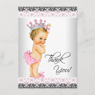 Vintage Princess Baby Shower Thank You