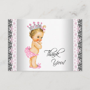 Vintage Princess Baby Shower Thank You