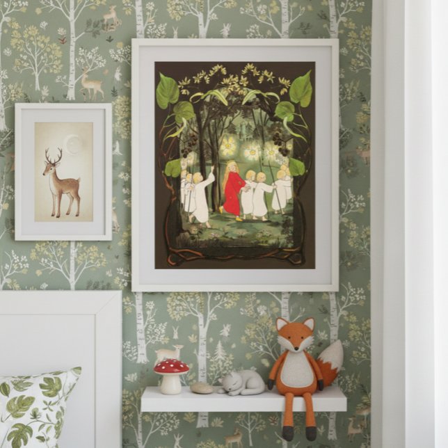 Vintage Princess in The Fairy Forest at Night Poster (Creator Uploaded)