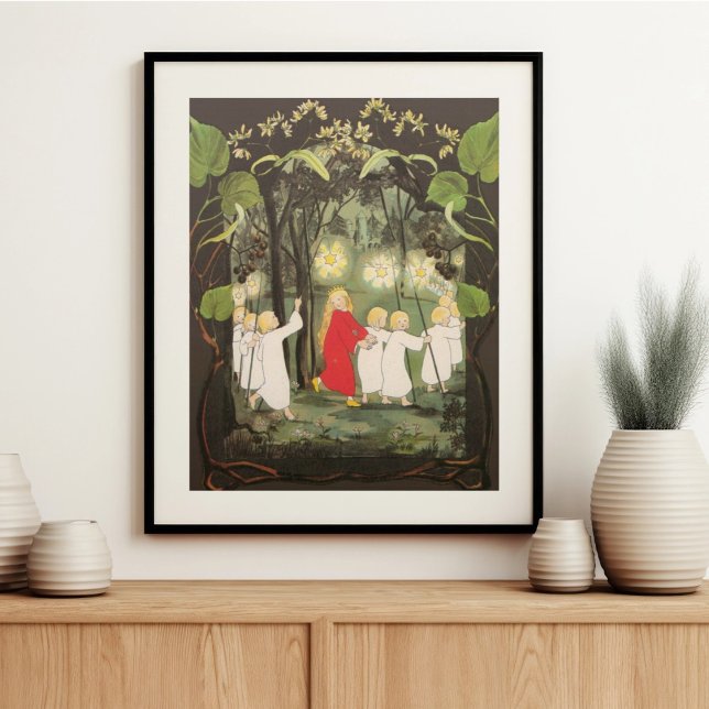 Vintage Princess in The Fairy Forest at Night Poster (Creator Uploaded)