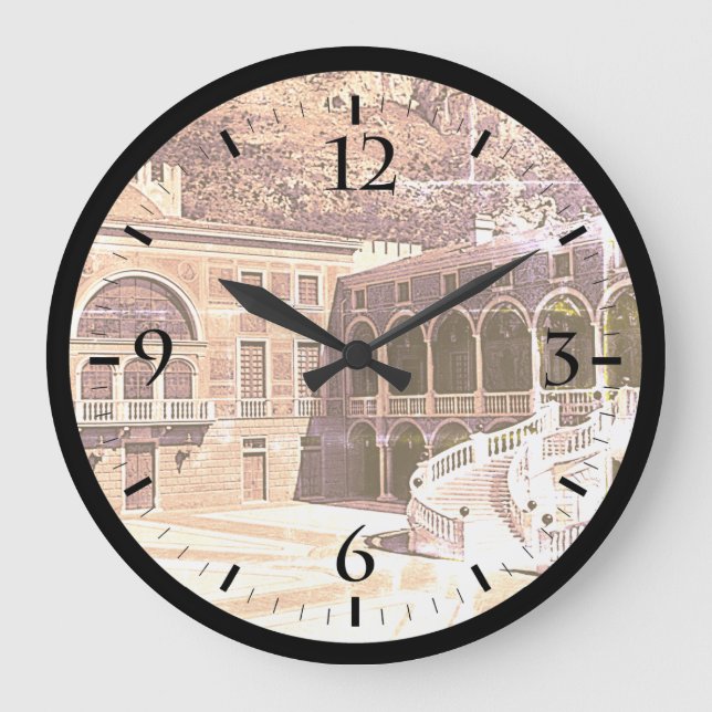 Vintage Principality Monaco palace Large Clock (Front)