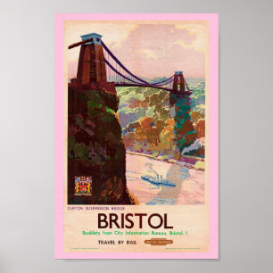 Vintage Print English Bristol Travel