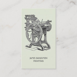 Vintage Printer Or Small Press Bookstore Business Card