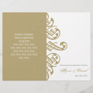 Vintage Printers Ornament Formal Wedding Program