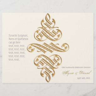 Vintage Printers Ornament Formal Wedding Program