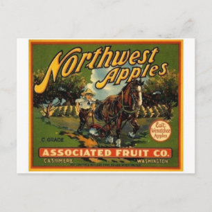 Vintage Produce Crate Label Postcard
