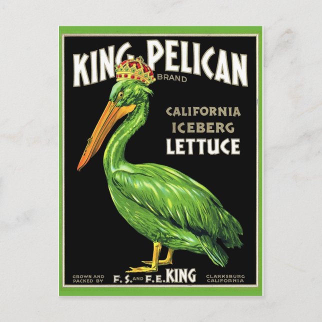 Vintage Produce Crate Label Postcard (Front)