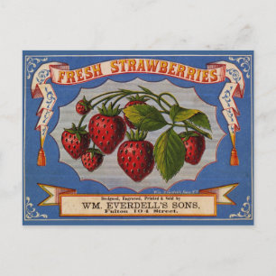 Vintage Produce Crate Label Postcard