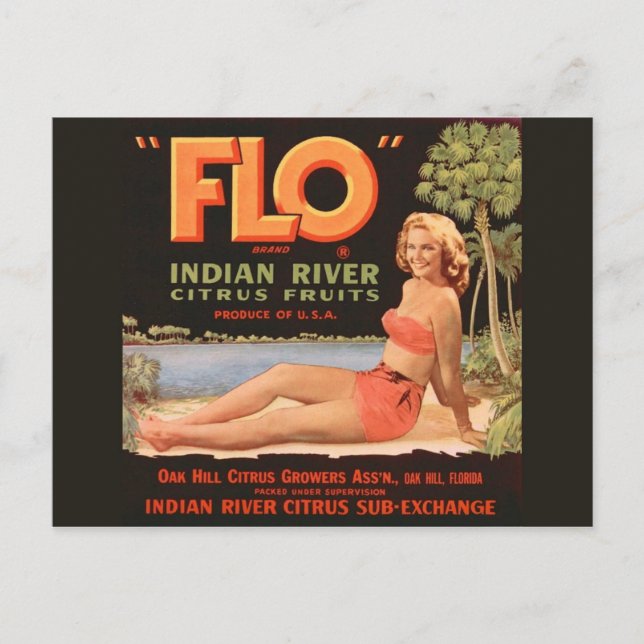 Vintage Produce Crate Label Postcard (Front)