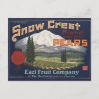Vintage Produce Crate Label Postcard