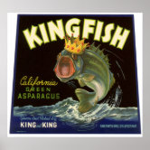 Largemouth Bass Fish Fly Fisherman Fishing rod Poster