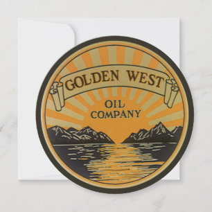 Vintage Product Label Art, Golden West Oil Company