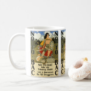 Vintage Product Label Art, No To Bac, Quit Smoking Coffee Mug