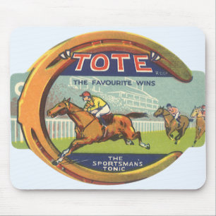 Vintage Product Label Art, Tote Sportsman's Tonic Mouse Mat