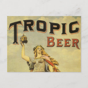 Vintage Product Label Art, Tropic Beer Gladiator Postcard