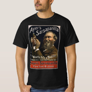 Vintage Product Label, Ayer's Sarsaparilla Drink T-Shirt
