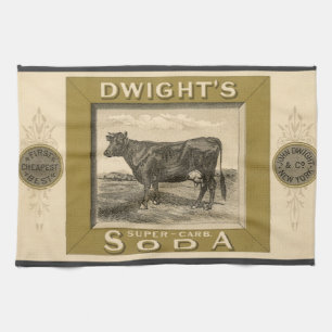 Vintage Product Label, Dwight's Bicarbonated Soda Tea Towel
