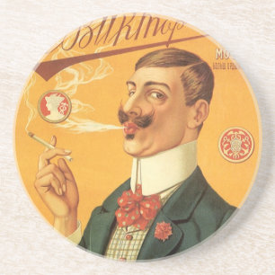 Vintage Product Label, Russian Cigarette Tobacco Coaster