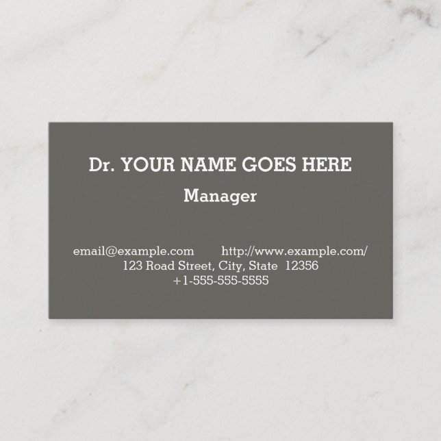 Vintage, Professional Business Card (Front)