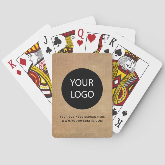 Vintage Professional Custom Company Logo Business  Playing Cards (Back)