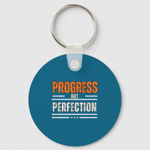 Vintage Progress Not Perfection Motivational Phras Key Ring