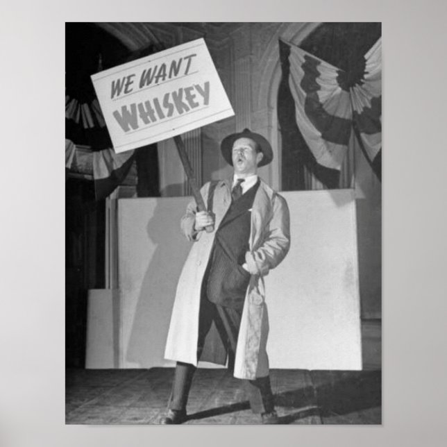 Vintage Prohibition Beer, Vintage 1930, Bar art Poster (Front)