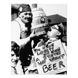 Vintage Prohibition Beer, We Want Beer Prohibition Photo Print